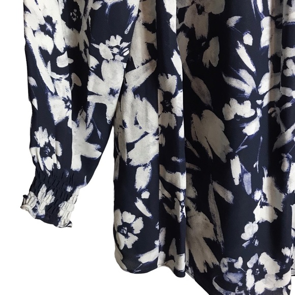 Lafayette 148 Small‎ Raelyn Augusto Crepe Floral Pullover Blouse Romantic Boho - Picture 6 of 9